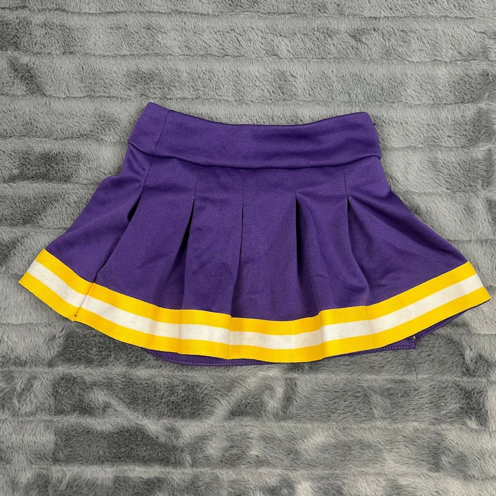 Colosseum Toddler LSU Tigers Cheer Skirt Purple Yellow Pleated Size 3T 15216